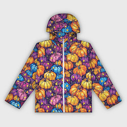 Ветровка с капюшоном женская Тыквенный урожай, цвет: 3D-белый