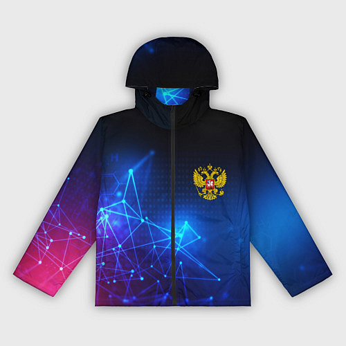 Женская ветровка Герб РФ абстракция текстура / 3D-Черный – фото 1