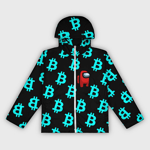 Женская ветровка Among us биткоин / 3D-Белый – фото 1