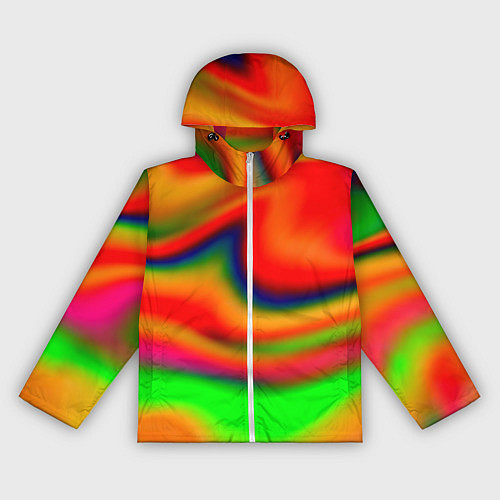 Женская ветровка Неоновые разводы краски / 3D-Белый – фото 1