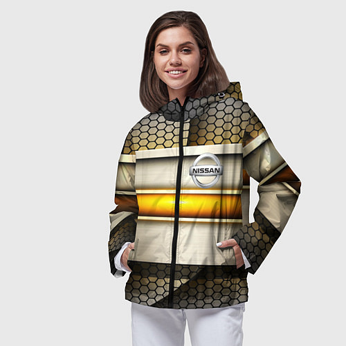 Женская ветровка Nissan sport avto metal / 3D-Черный – фото 3