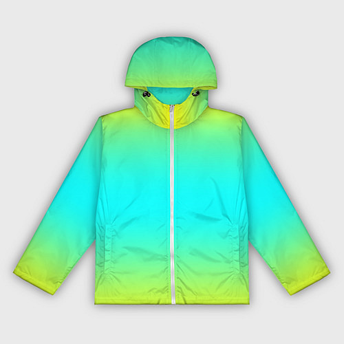 Женская ветровка Кислотный градиент абстракция / 3D-Белый – фото 1