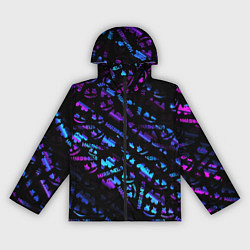 Ветровка с капюшоном женская Marshmello neon club, цвет: 3D-черный