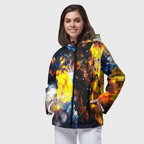 Женская ветровка Космическая абстракция / 3D-Черный – фото 3