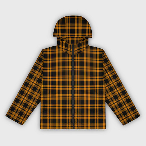 Женская ветровка Чёрно-жёлтый клетчатый / 3D-Черный – фото 1