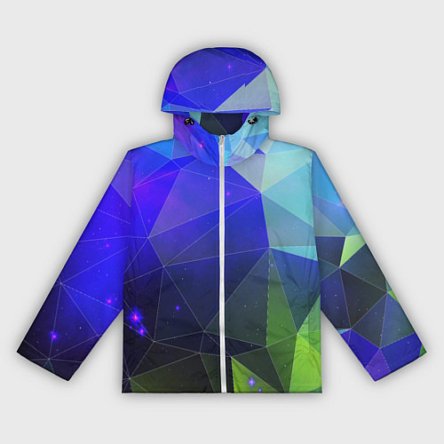 Женская ветровка Неоновые треугольники геометрия / 3D-Белый – фото 1