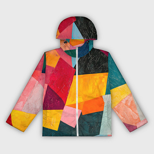Женская ветровка Геометрия мозайка / 3D-Белый – фото 1