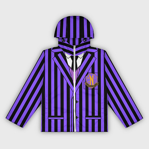 Женская ветровка Академия Невермор фиолетовый верх / 3D-Белый – фото 1