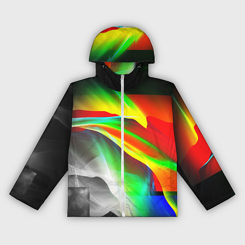 Женская ветровка Текстура краски / 3D-Белый – фото 1