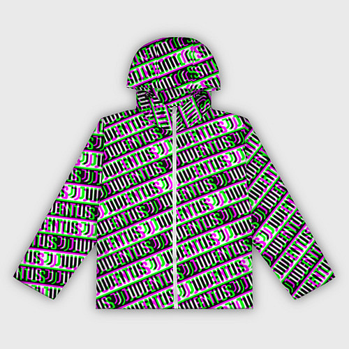 Женская ветровка Juventus glitch pattern / 3D-Белый – фото 1