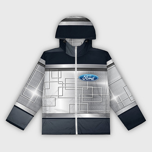 Женская ветровка FORD текстура из метала / 3D-Белый – фото 1