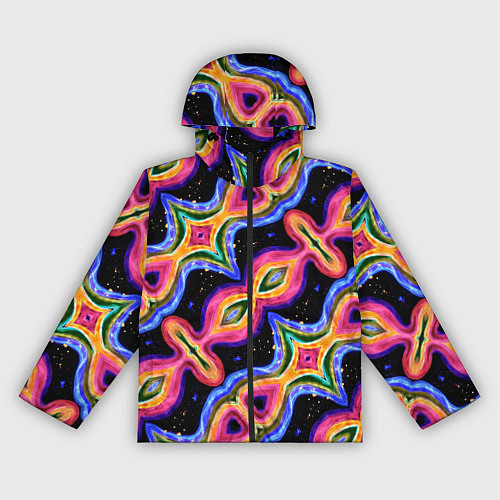 Женская ветровка Красочный психоделический узор / 3D-Черный – фото 1