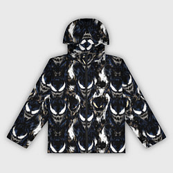 Ветровка с капюшоном женская Паттерн - Веном, цвет: 3D-черный