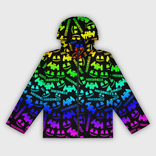 Женская ветровка Marshmello neon steel pattern / 3D-Черный – фото 1