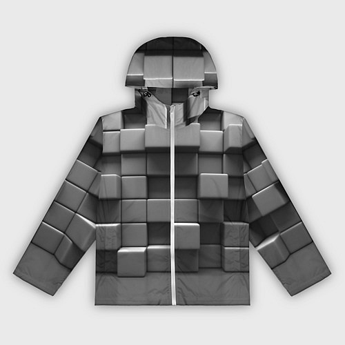 Женская ветровка Текстура кубы / 3D-Белый – фото 1