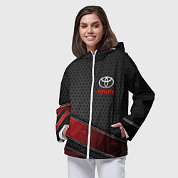 Ветровка с капюшоном женская Toyota auto car, цвет: 3D-белый — фото 2