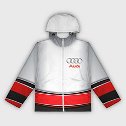 Ветровка с капюшоном женская AUDI auto car, цвет: 3D-белый