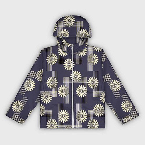 Женская ветровка Цветочный геометрический узор / 3D-Белый – фото 1