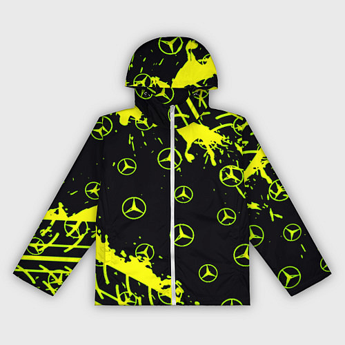 Женская ветровка Mercedes кислотные логотипы / 3D-Белый – фото 1