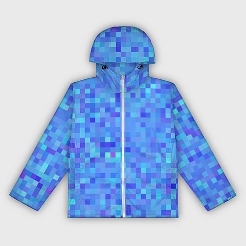 Женская ветровка Синие пиксели / 3D-Белый – фото 1