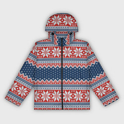 Ветровка с капюшоном женская Knitted Pattern, цвет: 3D-черный