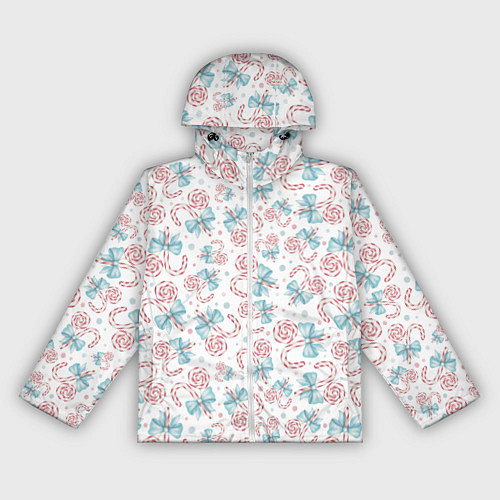 Женская ветровка Новогодние леденцы / 3D-Белый – фото 1