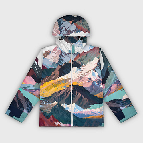 Женская ветровка Искусство гор / 3D-Белый – фото 1