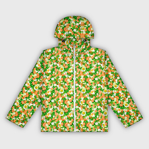 Женская ветровка Салат - Оливье / 3D-Белый – фото 1