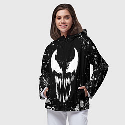 Ветровка с капюшоном женская Venom logo, цвет: 3D-черный — фото 2