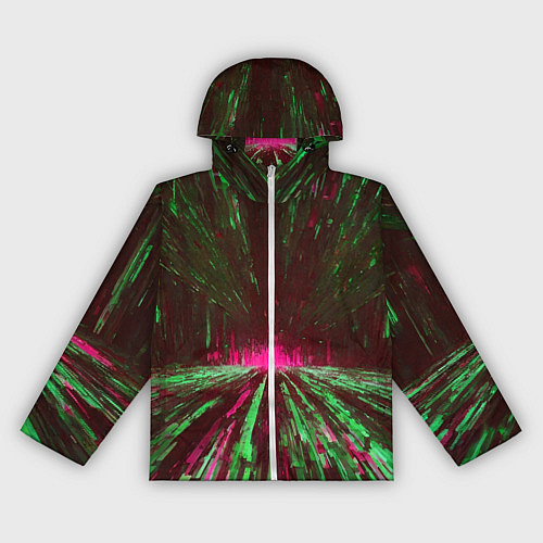 Женская ветровка Абстрактный путь в розовый портал / 3D-Белый – фото 1