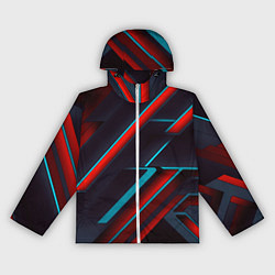 Ветровка с капюшоном женская Абстракция из линий, цвет: 3D-белый
