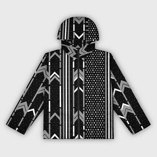 Женская ветровка Закулисье чёрно-белое / 3D-Черный – фото 1