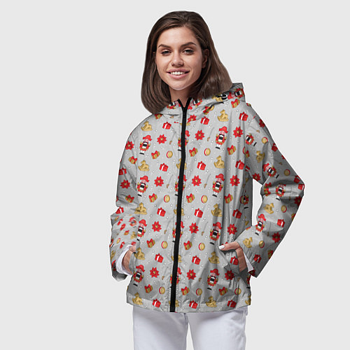 Женская ветровка Щелкунчик и игрушки / 3D-Черный – фото 3