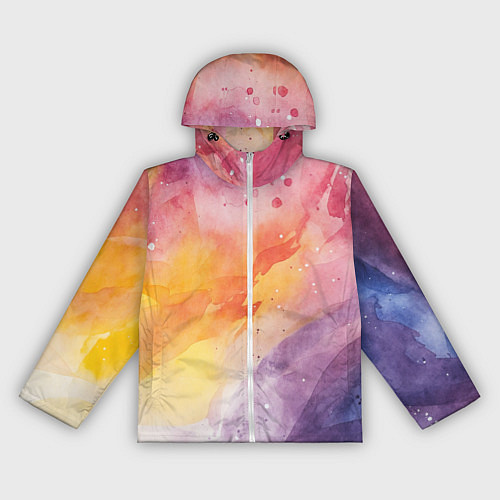 Женская ветровка Краски акварели / 3D-Белый – фото 1