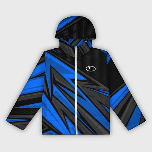 Женская ветровка Субару - синяя спорт униформа / 3D-Белый – фото 1