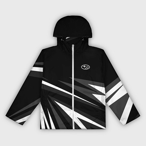 Женская ветровка Субару - черно-белый / 3D-Белый – фото 1