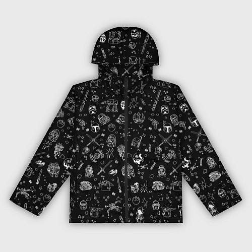 Женская ветровка Звездные войны паттерн / 3D-Черный – фото 1