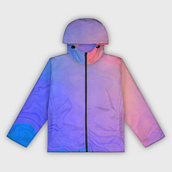 Ветровка с капюшоном женская Сине фиолетовый градиент, цвет: 3D-черный