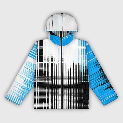 Женская ветровка Сине-чёрный гранж на белом фоне / 3D-Черный – фото 1