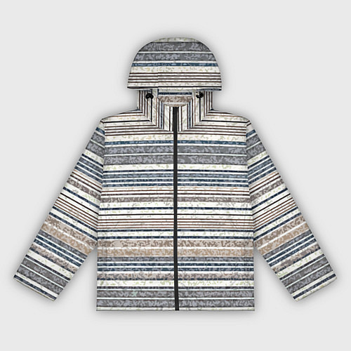 Женская ветровка Светлый бежевый с синим текстурированные полосы / 3D-Черный – фото 1