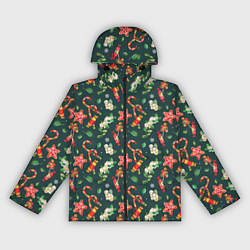 Ветровка с капюшоном женская Сладости и лакомства, цвет: 3D-черный