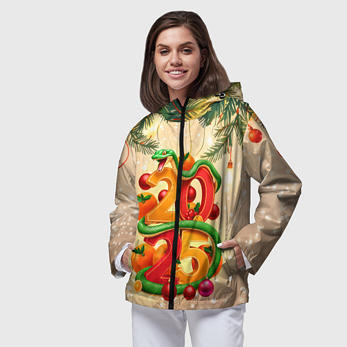 Женская ветровка Веселая змея 2025 / 3D-Черный – фото 3