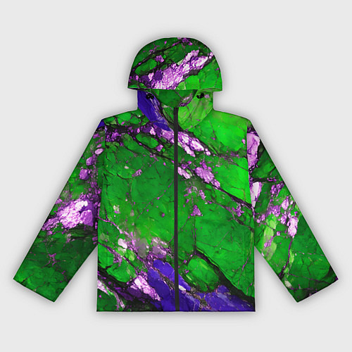 Женская ветровка A purple mineral in a green stone / 3D-Черный – фото 1