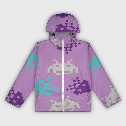Женская ветровка Пиксели / 3D-Белый – фото 1
