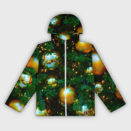Женская ветровка Новогодние украшения на ветках / 3D-Белый – фото 1