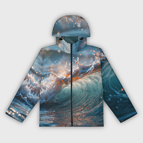 Женская ветровка Волна и блики солнца / 3D-Черный – фото 1