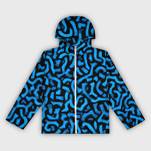 Женская ветровка Синее граффити / 3D-Белый – фото 1