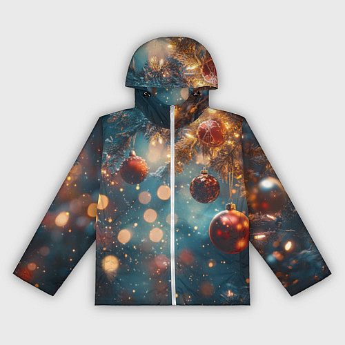 Женская ветровка Новый год боке стиль / 3D-Белый – фото 1