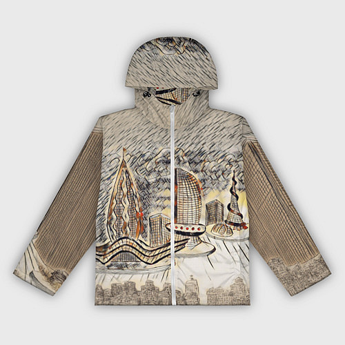 Женская ветровка Город 2100 / 3D-Белый – фото 1