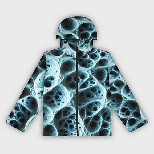 Женская ветровка Белая пористая структура / 3D-Черный – фото 1